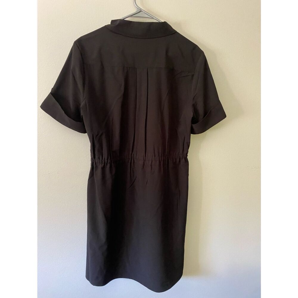 Halston Studio Black Shirt Dress | L | Classic Minimalist - Picture 7 of 8